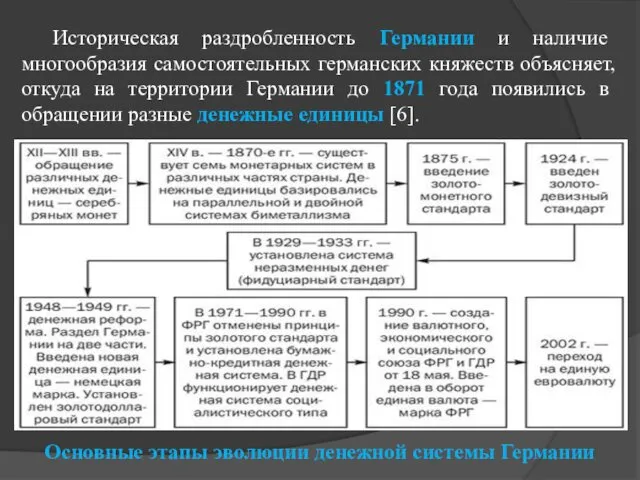 Историческая раздробленность Германии и наличие многообразия самостоятельных германских княжеств объясняет, откуда