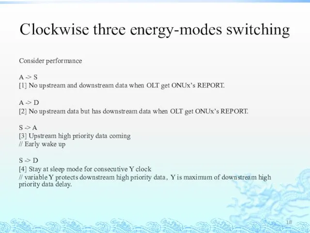 Clockwise three energy-modes switching Consider performance A -> S [1] No