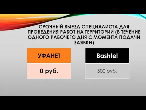 СРОЧНЫЙ ВЫЕЗД СПЕЦИАЛИСТА ДЛЯ ПРОВЕДЕНИЯ РАБОТ НА ТЕРРИТОРИИ (В ТЕЧЕНИЕ ОДНОГО