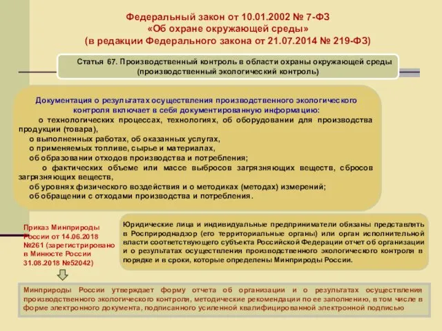 Федеральный закон от 10.01.2002 № 7-ФЗ «Об охране окружающей среды» (в