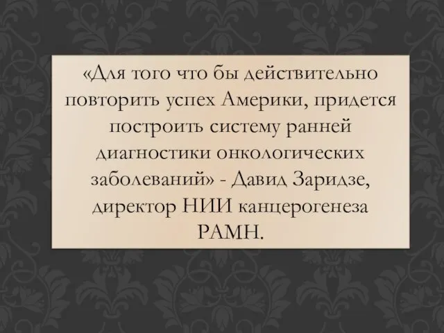 «Для того что бы действительно повторить успех Америки, придется построить систему