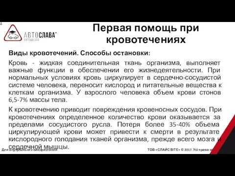 Для внутрішнього використання ТОВ «СЛАЙС ВІТЕ» © 2017. Усі права захищені.