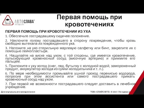 Для внутрішнього використання ТОВ «СЛАЙС ВІТЕ» © 2017. Усі права захищені.