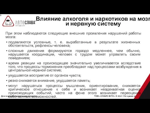 Для внутрішнього використання ТОВ «СЛАЙС ВІТЕ» © 2017. Усі права захищені.