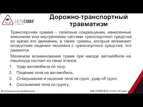 Для внутрішнього використання ТОВ «СЛАЙС ВІТЕ» © 2017. Усі права захищені.