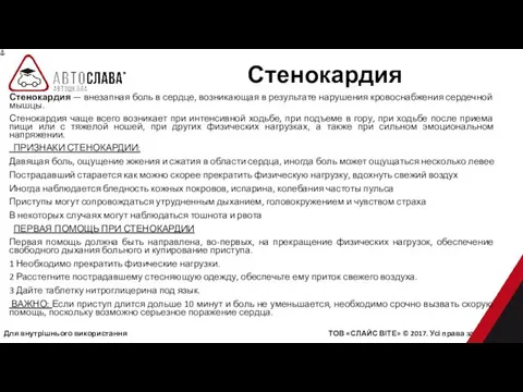 Для внутрішнього використання ТОВ «СЛАЙС ВІТЕ» © 2017. Усі права захищені.