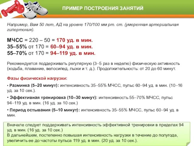 Например, Вам 50 лет, АД на уровне 170/100 мм рт. ст.