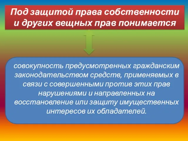 совокупность предусмотренных гражданским законодательством средств, применяемых в связи с совершенными против