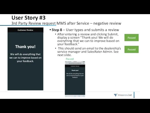Step 8 – User types and submits a review After entering