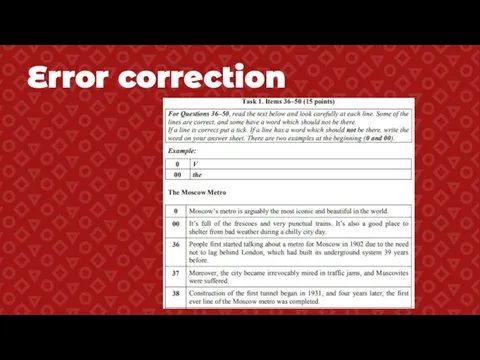 Error correction