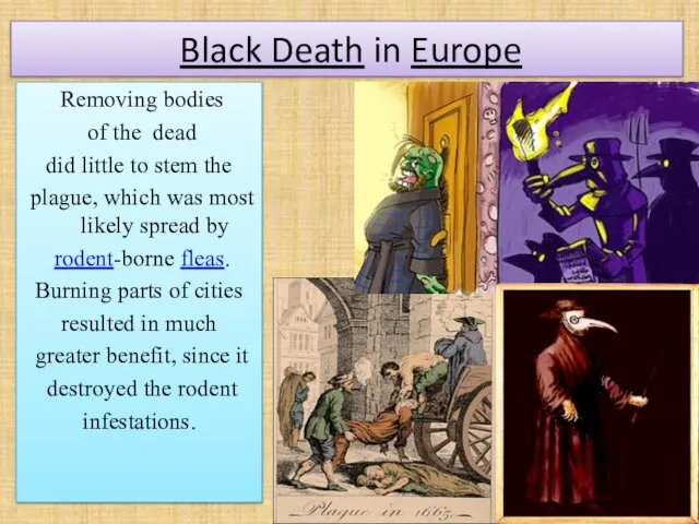 Black Death in Europe Removing bodies of the dead did little