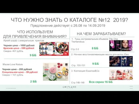 ЧТО НУЖНО ЗНАТЬ О КАТАЛОГЕ №12 2019? ЧТО ИСПОЛЬЗУЕМ ДЛЯ ПРИВЛЕЧЕНИЯ