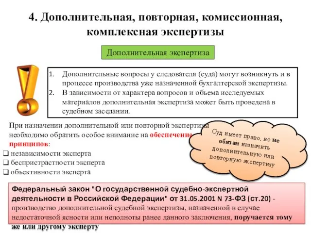 Суд имеет право, но не обязан назначить дополнительную или повторную экспертизу