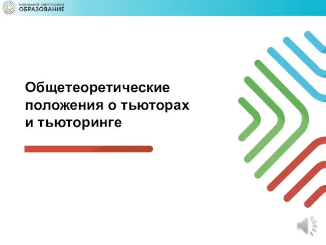 Общетеоретические положения о тьюторах и тьюторинге