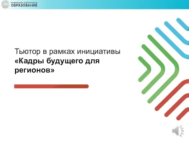 Тьютор в рамках инициативы «Кадры будущего для регионов»