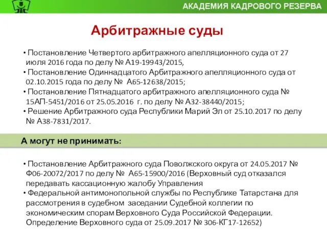 А могут не принимать: Арбитражные суды Постановление Четвертого арбитражного апелляционного суда