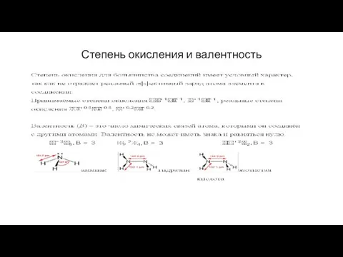 Степень окисления и валентность