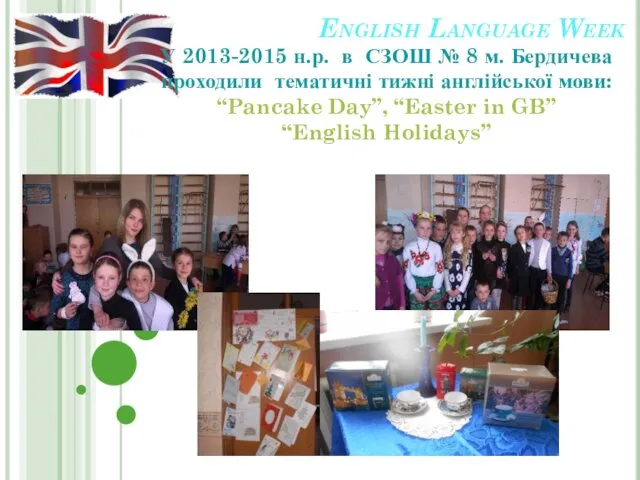 English Language Week У 2013-2015 н.р. в СЗОШ № 8 м.