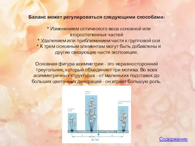 Баланс может регулироваться следующими способами: * Изменением оптического веса основной или