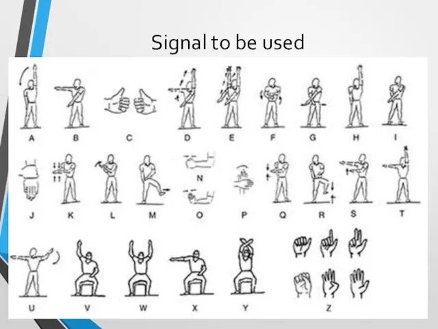 Signal to be used