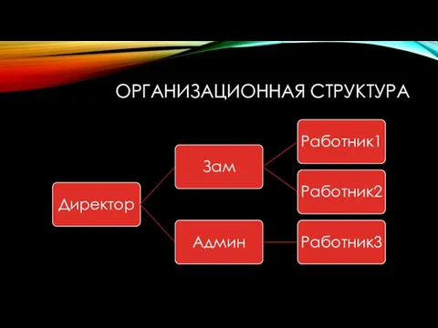 ОРГАНИЗАЦИОННАЯ СТРУКТУРА