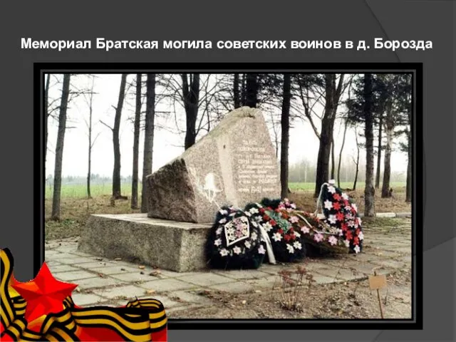 Мемориал Братская могила советских воинов в д. Борозда