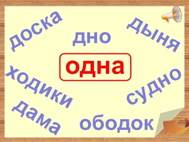 одна доска ходики судно дно дыня ободок дама