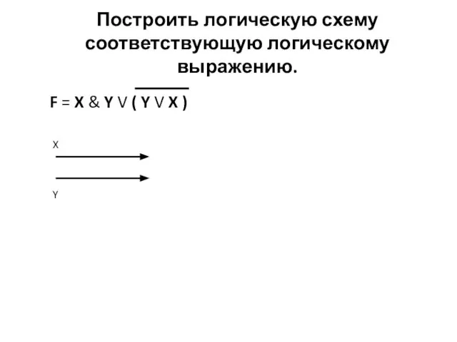 F = X & Y V ( Y V X )