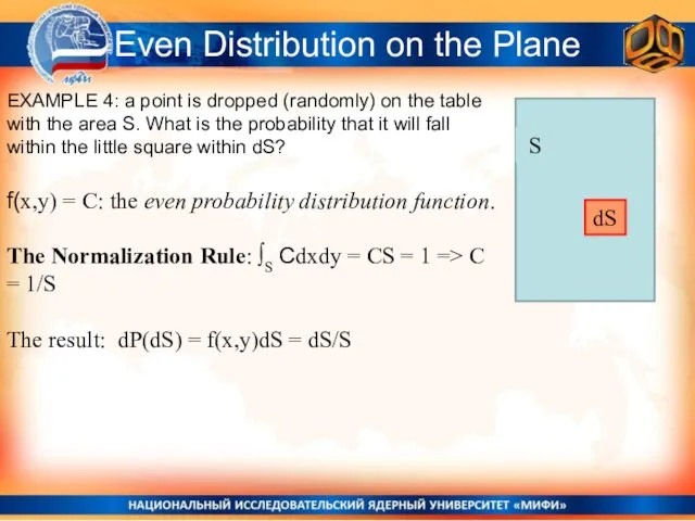 Even Distribution on the Plane EXAMPLE 4: a point is dropped