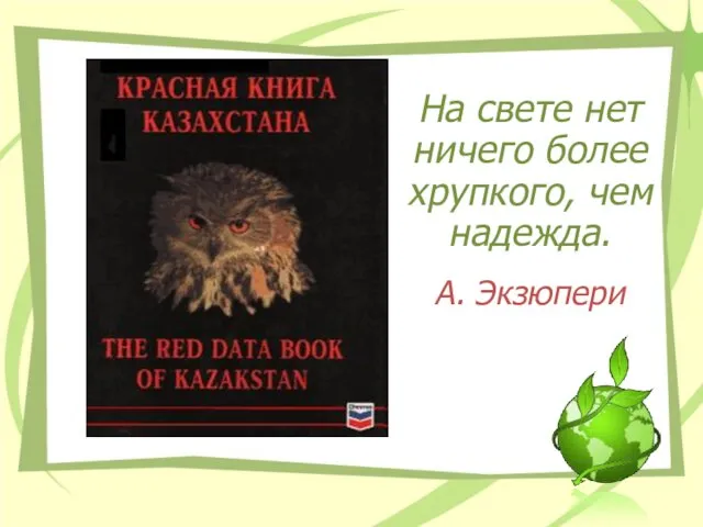 На свете нет ничего более хрупкого, чем надежда. А. Экзюпери