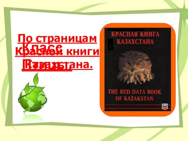 По страницам Красной книги Казахстана. Класс Птицы.