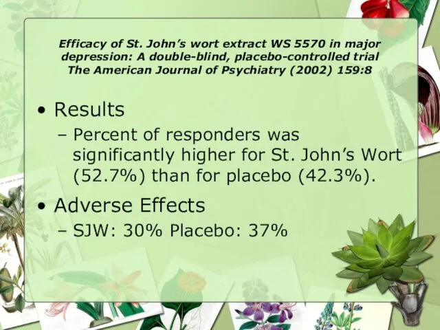 Efficacy of St. John’s wort extract WS 5570 in major depression: