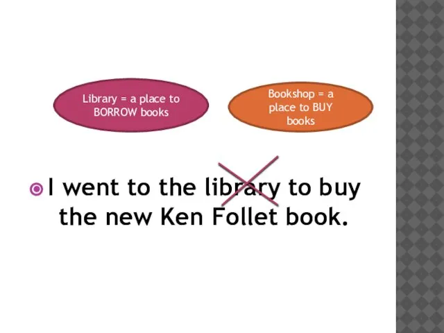 I went to the library to buy the new Ken Follet