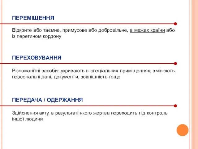 ПЕРЕМІЩЕННЯ Різноманітні засоби: укривають в спеціальних приміщеннях, змінюють персональні дані, документи,