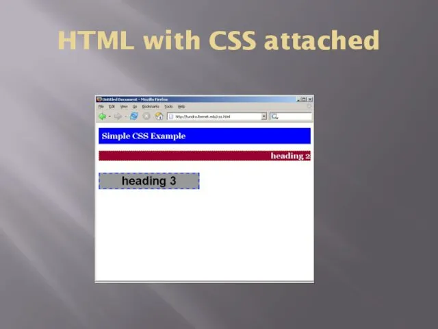 HTML with CSS attached