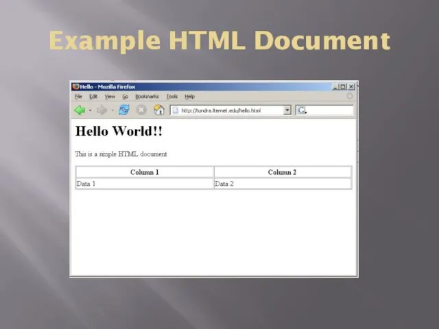 Example HTML Document