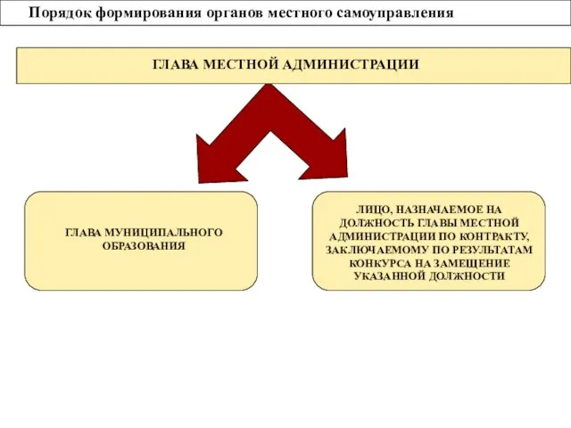 Порядок формирования органов местного самоуправления