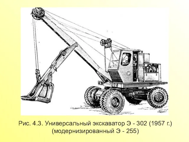 Рис. 4.3. Универсальный экскаватор Э - 302 (1957 г.) (модернизированный Э - 255)