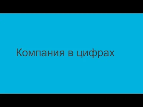 Компания в цифрах