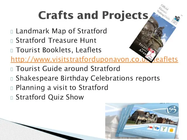 Landmark Map of Stratford Stratford Treasure Hunt Tourist Booklets, Leaflets http://www.visitstratforduponavon.co.uk/leaflets