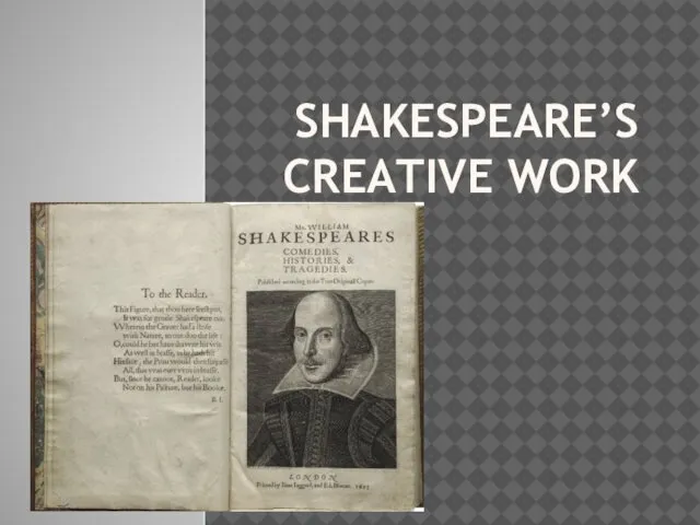 SHAKESPEARE’S CREATIVE WORK