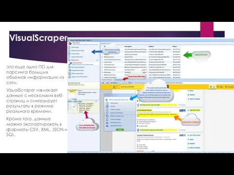 VisualScraper это еще одно ПО для парсинга больших объемов информации из