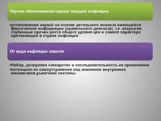 Научно обоснованная оценка текущей инфляции установление наукой на основе детального анализа