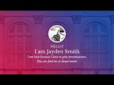 Hello! I am Jayden Smith I am here because I love