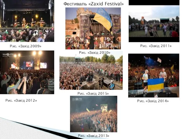 Фестиваль «Zaxid Festival» Рис. «Захід 2009» Рис. «Захід 2010» Рис. «Захід