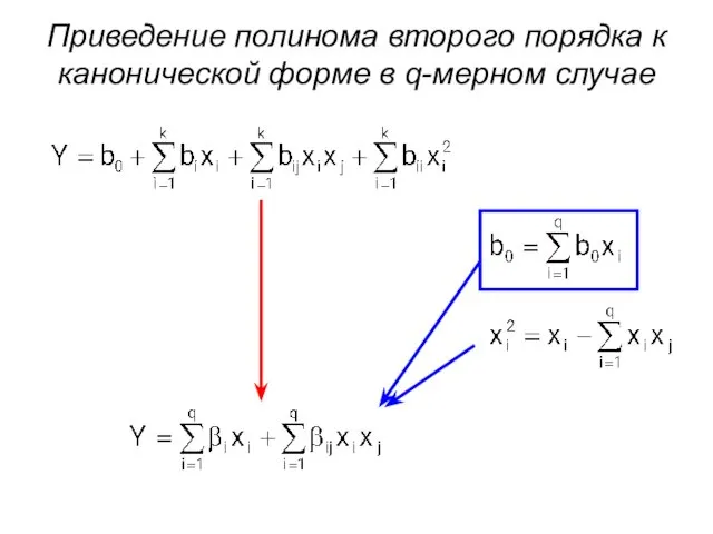 Приведение полинома второго порядка к канонической форме в q-мерном случае