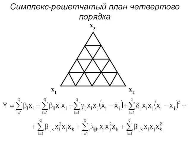 Симплекс-решетчатый план четвертого порядка