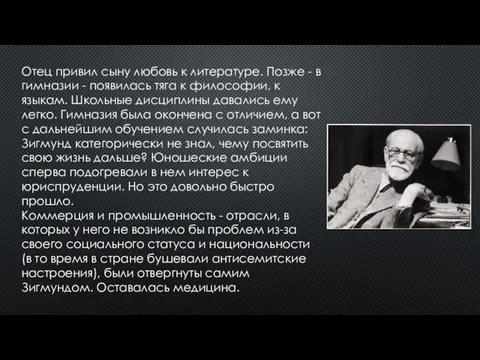 Отец привил сыну любовь к литературе. Позже - в гимназии -