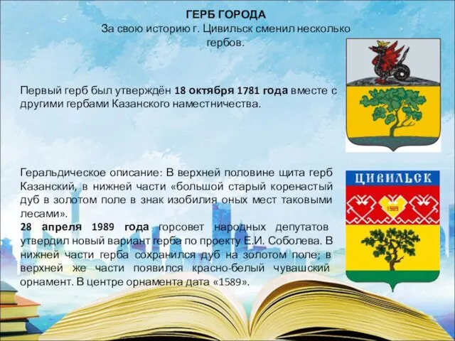 Первый герб был утверждён 18 октября 1781 года вместе с другими