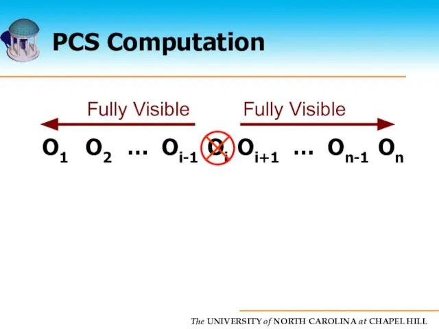 PCS Computation O1 O2 … Oi-1 Oi Oi+1 … On-1 On